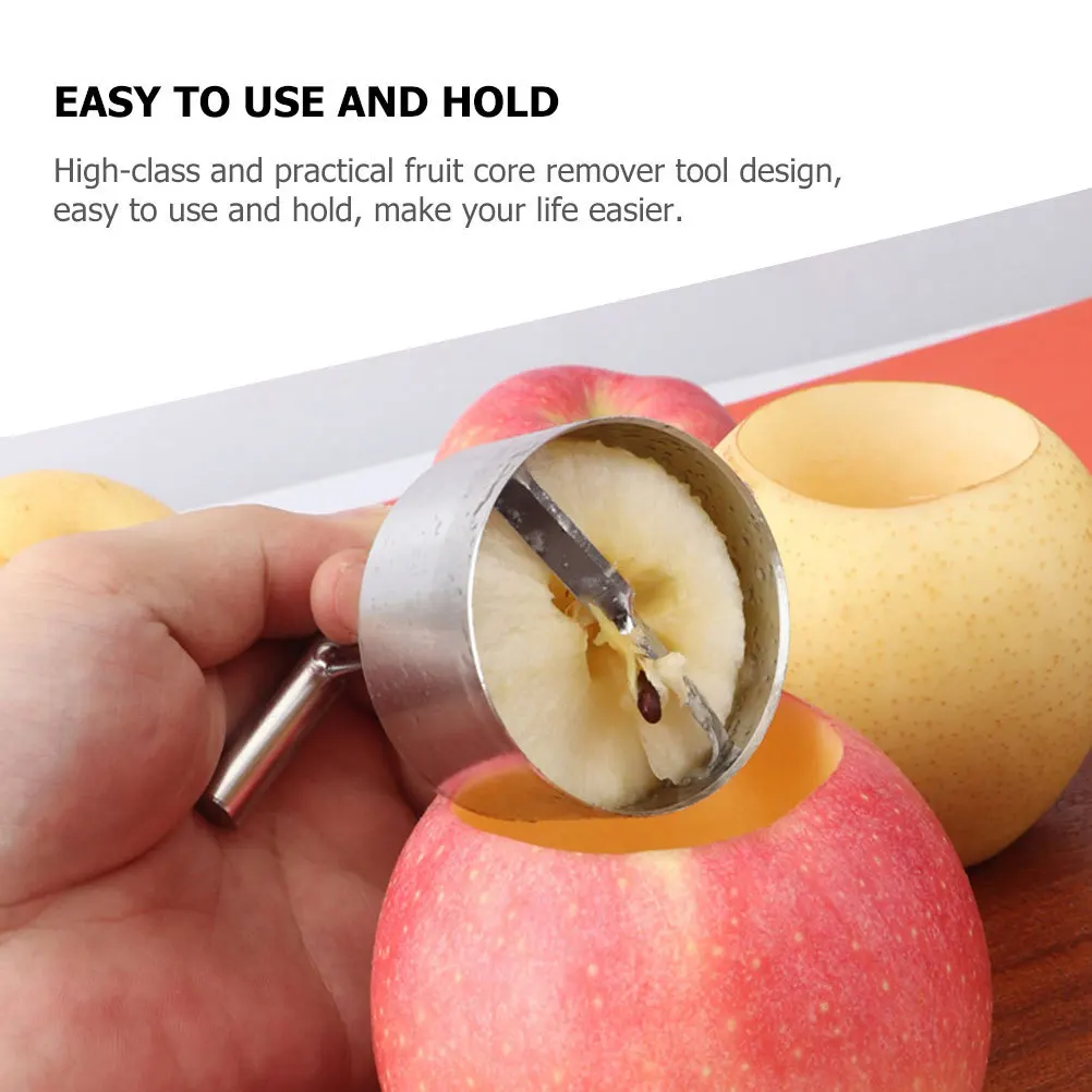 

4Pcs Metal Fruit Corers Ergonomic Pear Core Removers Fruit Hole Digger Kitchen Essentials Stainless Steel Coring Tool