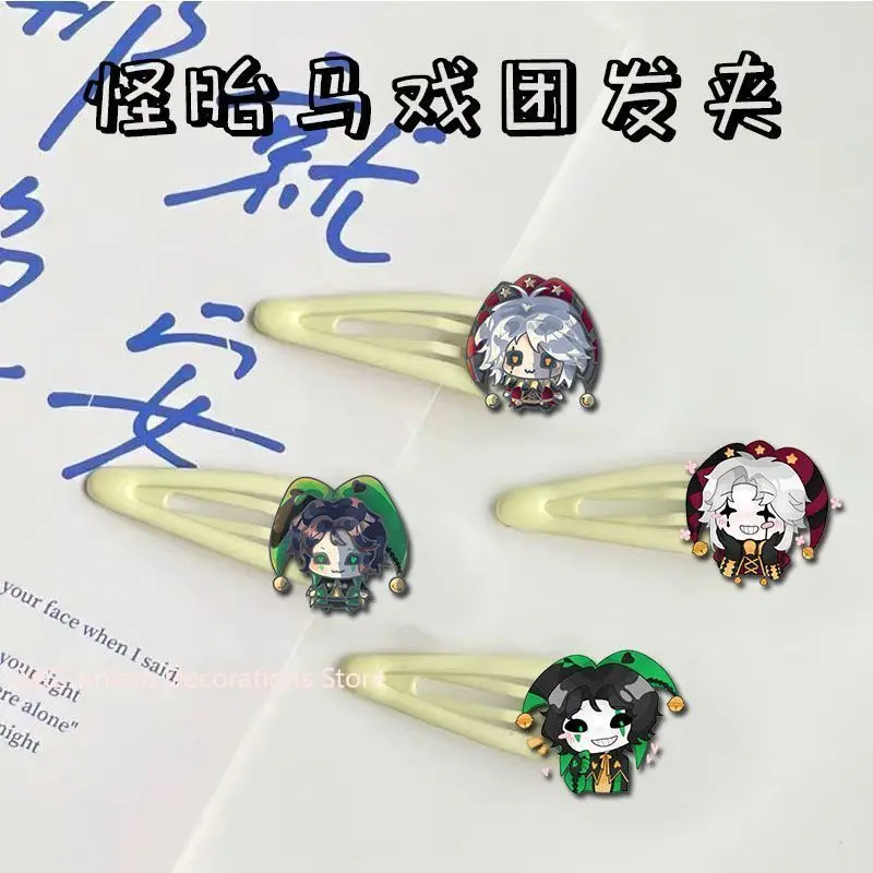 4PCS The Freak Circus  Accessories Jewelry Props Cosplay Costume Hair Clip Hairpin Headwear Anime Hair Halloween Gift