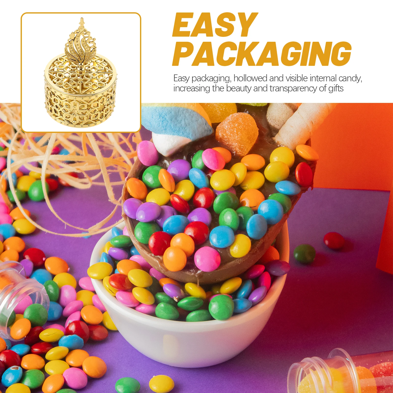 

12pcs Candy Box Hollow Visible Internal Party Favor Small Boxes Holders Plastic Treat Banquet Gifts Packaging Storage