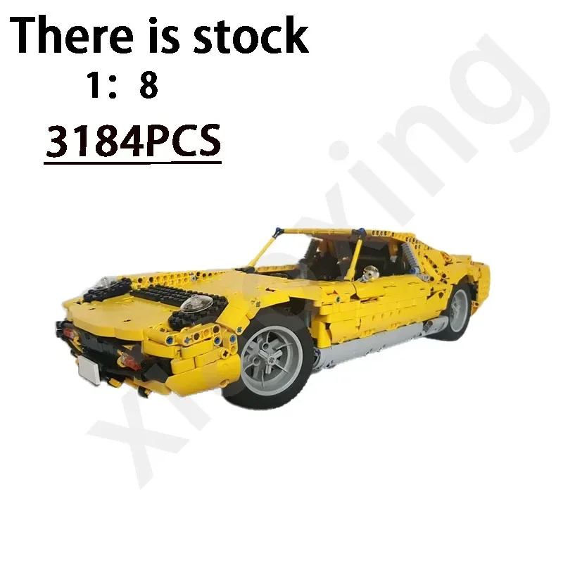 Nieuwe MOC-24194 1:8 Schaal Supercar Assemblage Bouwsteen Model 3184 Onderdelen Bouwstenen Diy Speelgoed Kids Verjaardagscadeau Jongen Sett