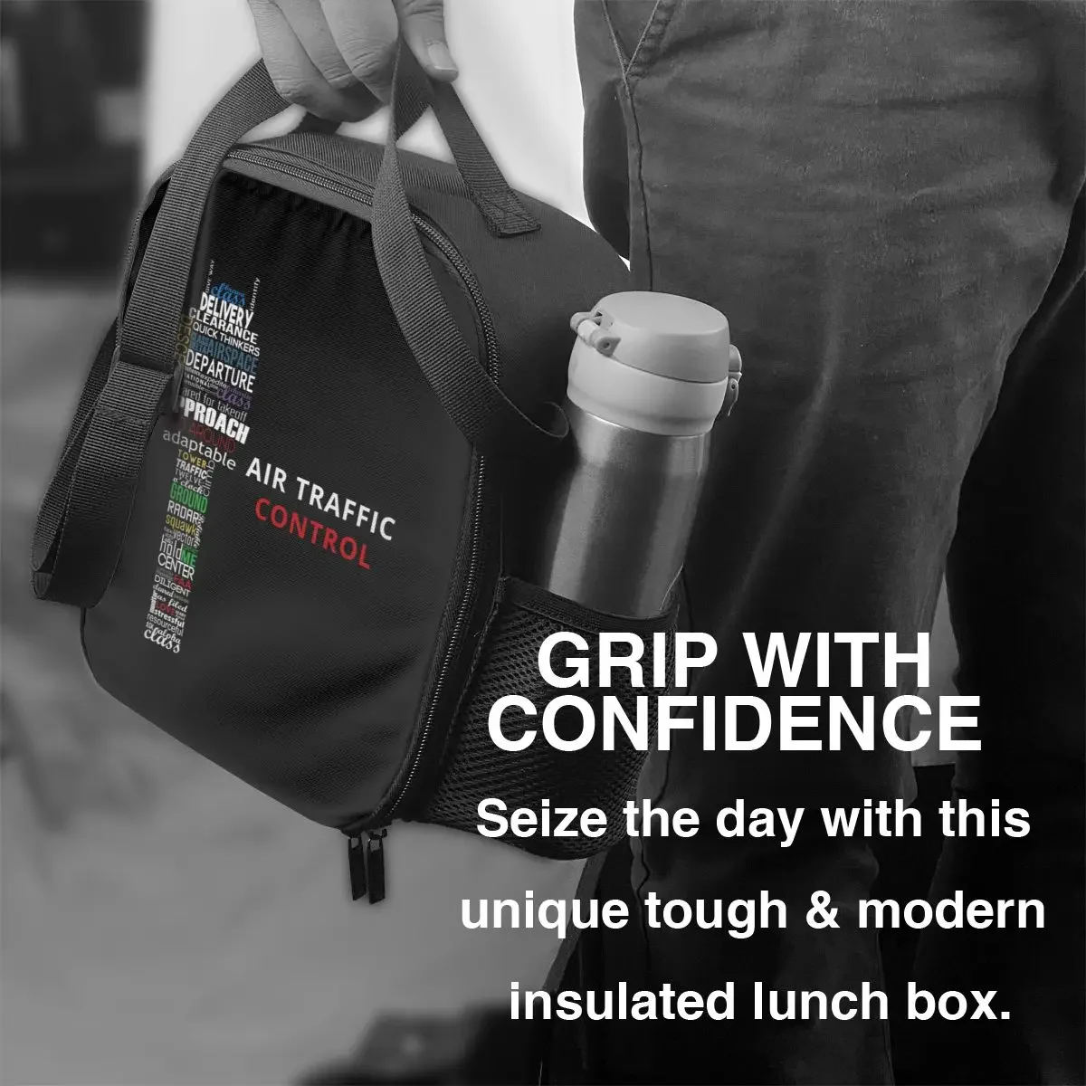 Air Traffic Controller Thermal Insulated Lunch Bag Pilot Air Fighter Portable Lunch Container Work School Travel Bento Food Box