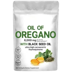 300-900 Capsules Oil of Oregano Softgels 2 in 1 6000mg Oregano Oil Supplement Capsules with Black Seed Oil