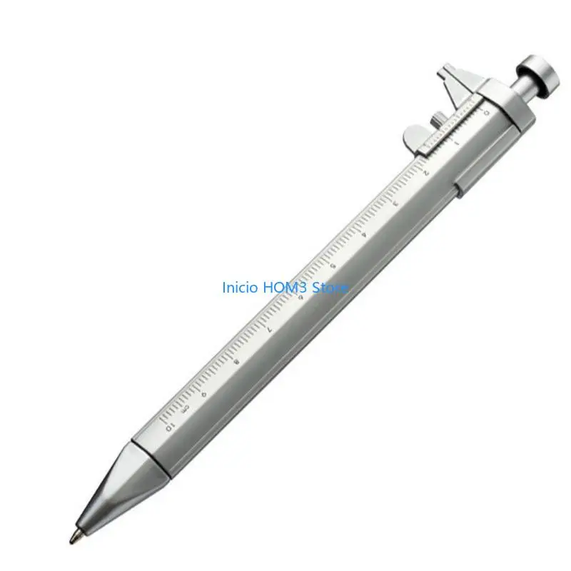 A5YD 2 PCS 휴대용 버니어 캘리퍼 블랙 및 블루 잉크 볼 볼드 포인트 측정 도구 플라스틱
