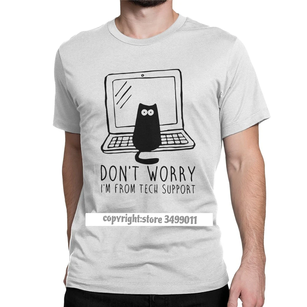 I'm From Tech Support Men's Tshirts Programmer Computer Developer Geek Nerd Leisure Tee Shirt Round Collar Tee Shirts Tops