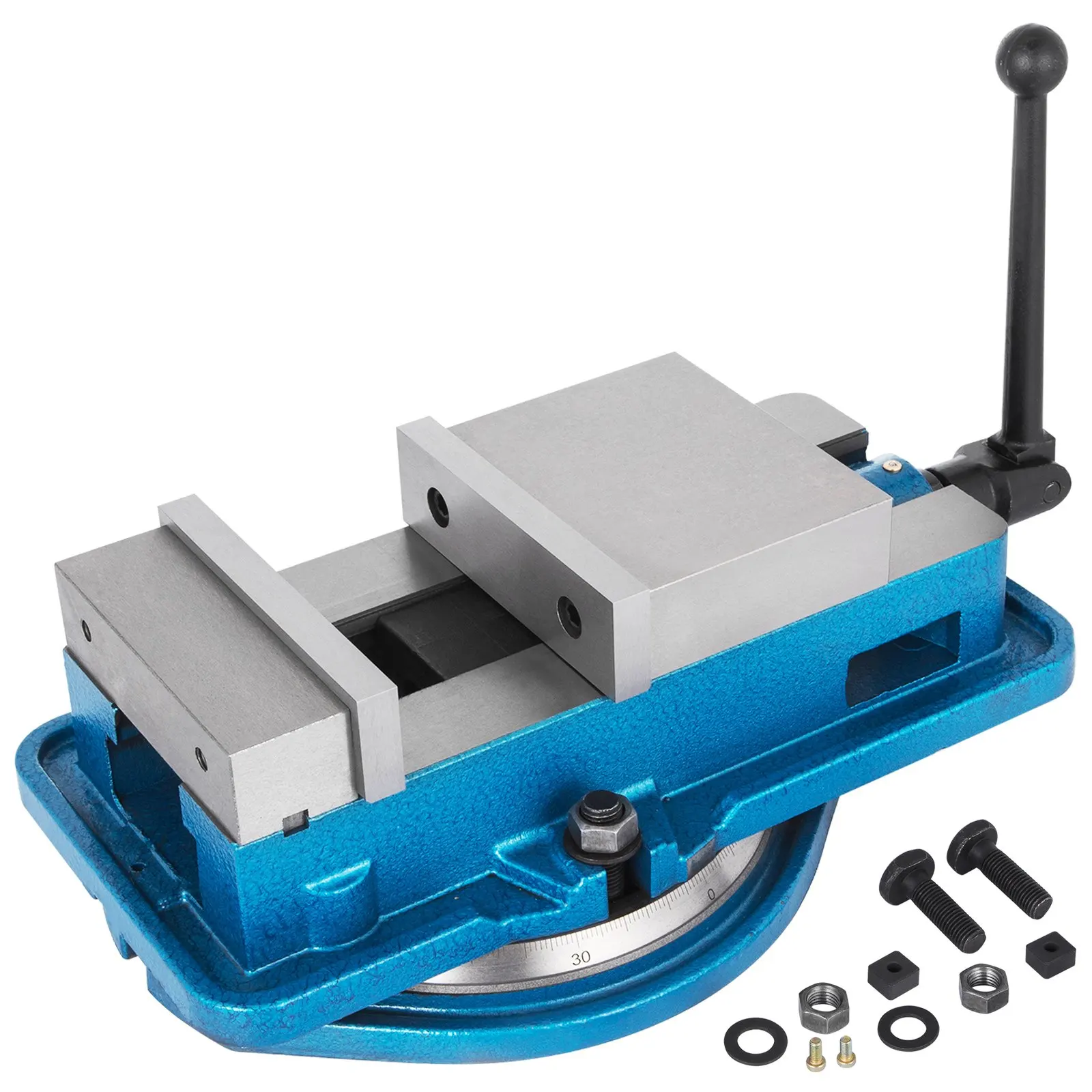 

5" Milling Machine Lockdown Vise Swivel Base Swivel Base Hardened Metal Cnc For mini-mill Drill