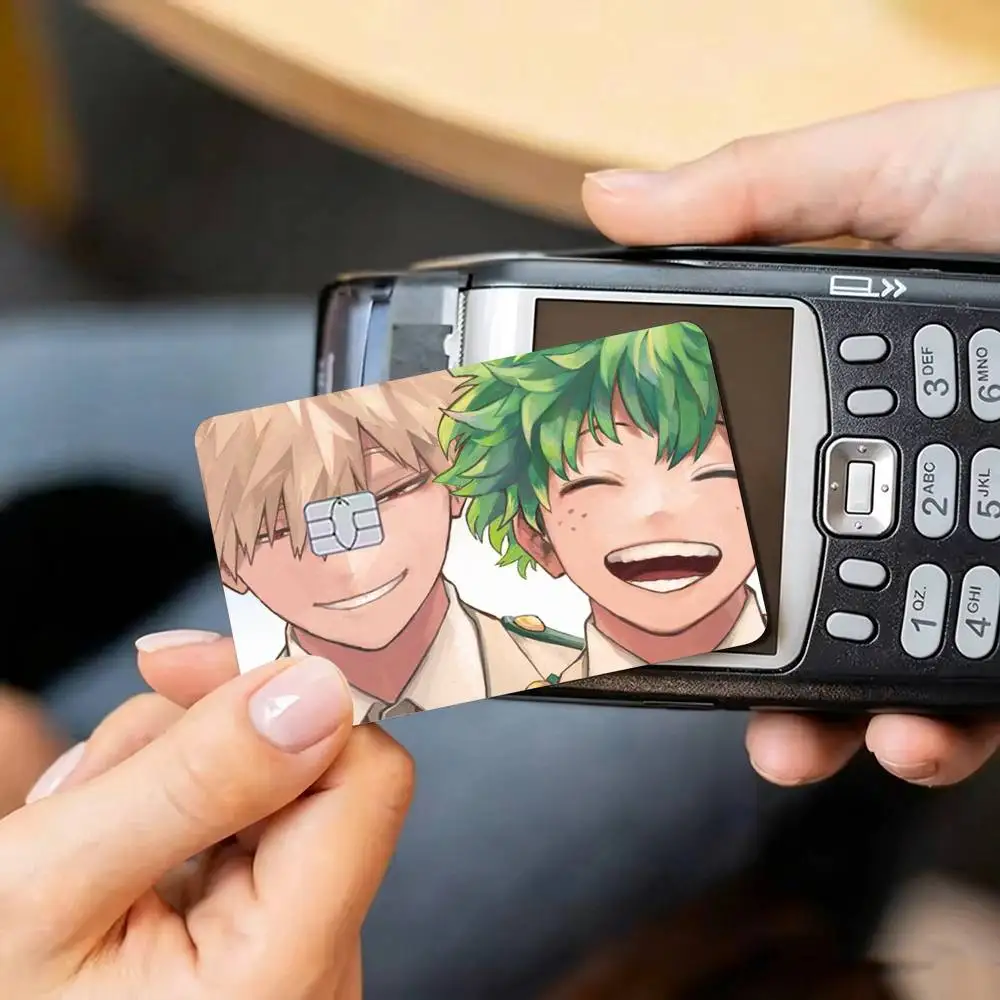 Bakugo Katsuki Midoriya Izuku  Credit Card HD Stickers Small Chip Waterproof Sticker Game Card Decal Gift