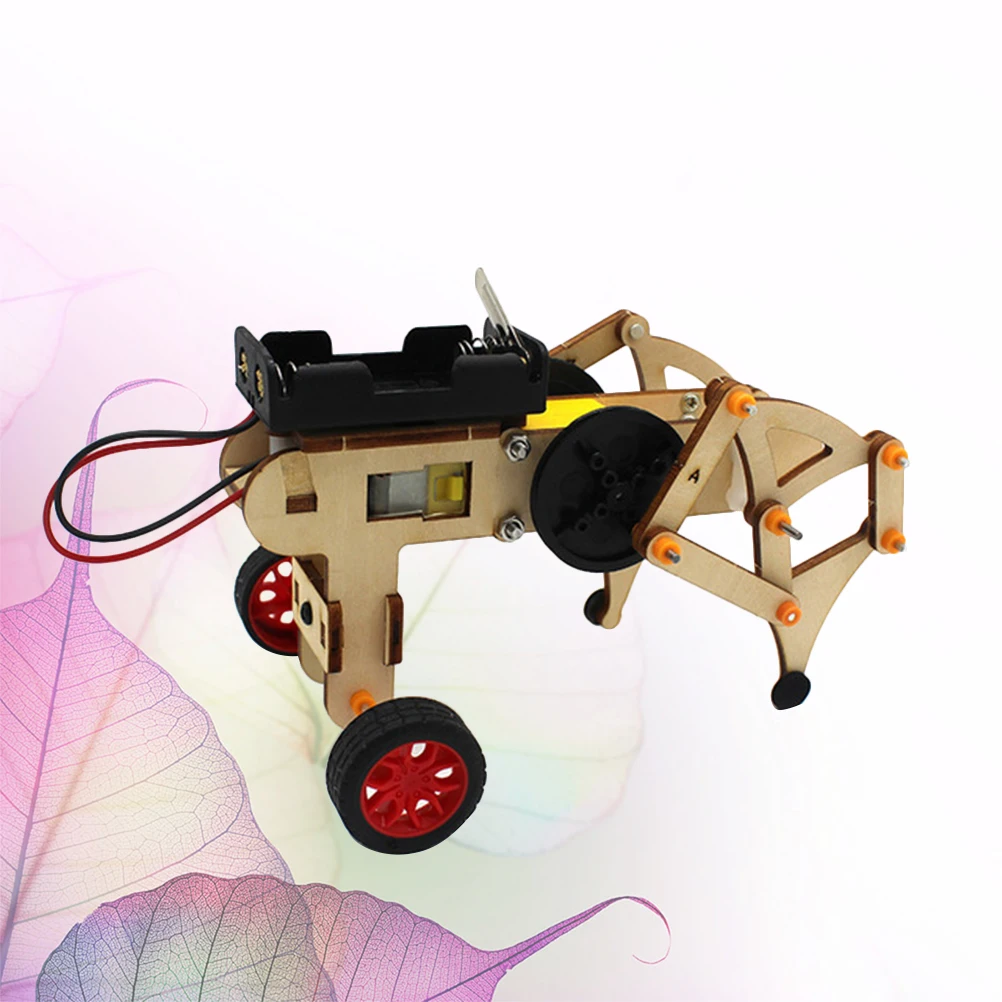 

Material Bag Assembly Toy Robot DIY Model Toys Educational Science Experiment Set Wooden Smooth Safe