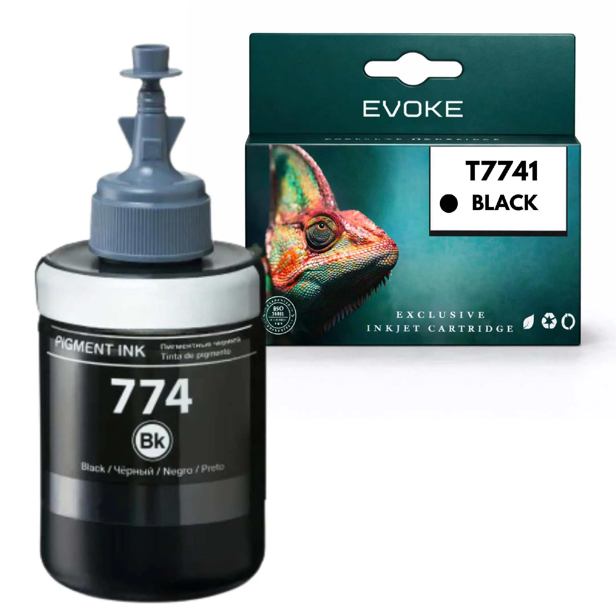 Evoke Compatibele Inkt voor Epson T7741 C13T77414A Zwart Et-16500 Et-3600 Et-4550 L1455 L655 M100