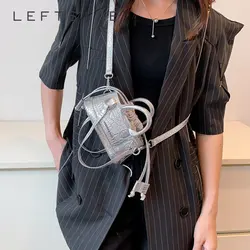 Mini Stone Pattern Women's Crossbody Bag with Short Handle Ladies Leather Siliver 2023 Y2K New Fashion Handbags and Purses