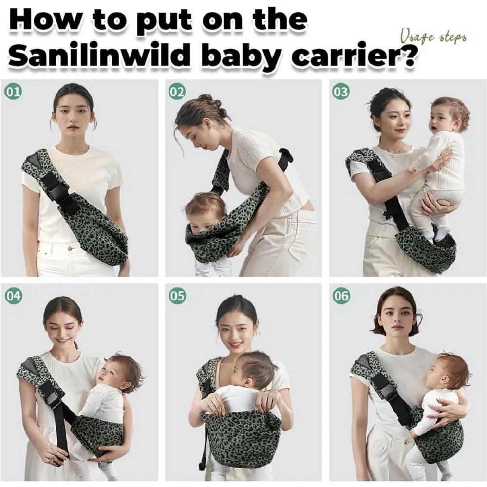 Baby Sling Wrap Newborn Carrier Multifunction Infant Nursing Cover Carrier Breastfeeding Outdoor Travel Baby Carrier 0-36 Months image 5