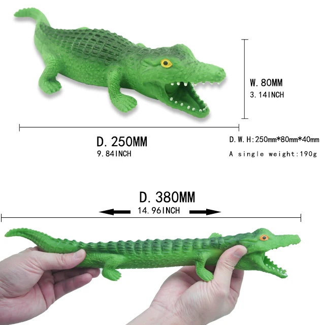 New Trend TPR Soft Rubber Crocodile Stretchy Joke Animal Toys Plastic Crocodile Toys Funny Game Magic Sand Filling For Kids