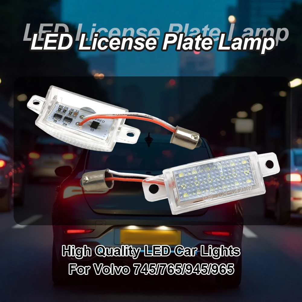 

2PCS Car License Plate Lights LED Lamp Auto Accessories for Volvo 745/765/945/965