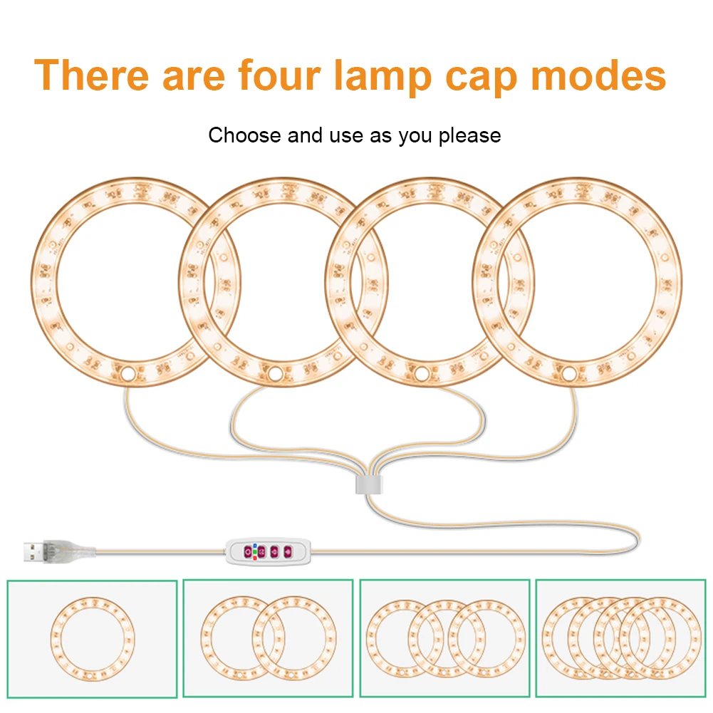 

Фитолампа теплого белого солнечного света USB водонепроницаемая лампа для освещения детского сада растений