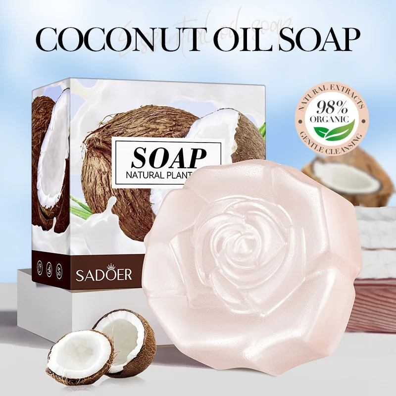 Coconut Milk Handmade Soap Cleansing The Body Hand Wash Soap Essential Oil Moisturizing Product Body Care Dry Skin Prevent Dry