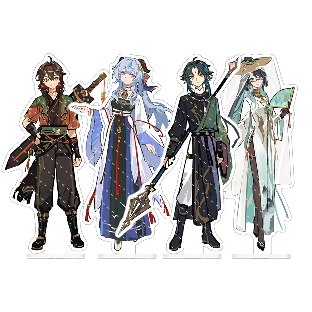 Genshin Impact Xianyun Ganyu Xiao Cosplay Students Cartoon Decor Collection Xmas Gift Series Acrylic Stand