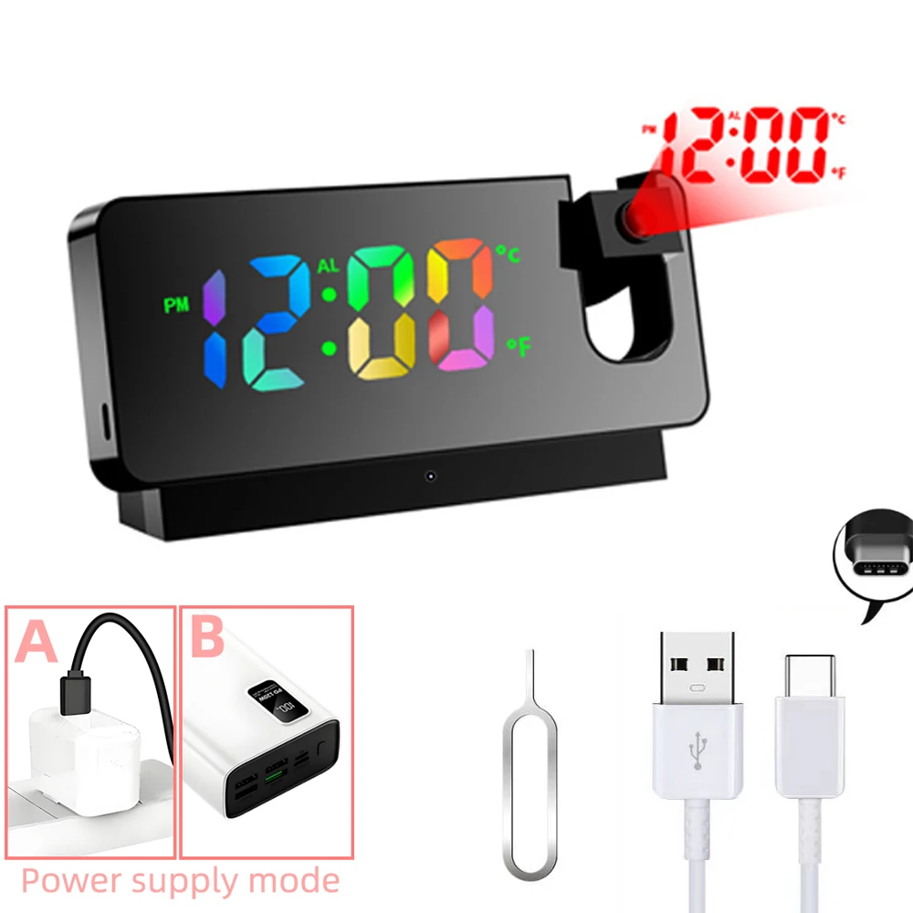 1080P HD Network Camera Projected Clock Home Surveillance WiFi Support P2P Wireless Security Cam for Monitoring