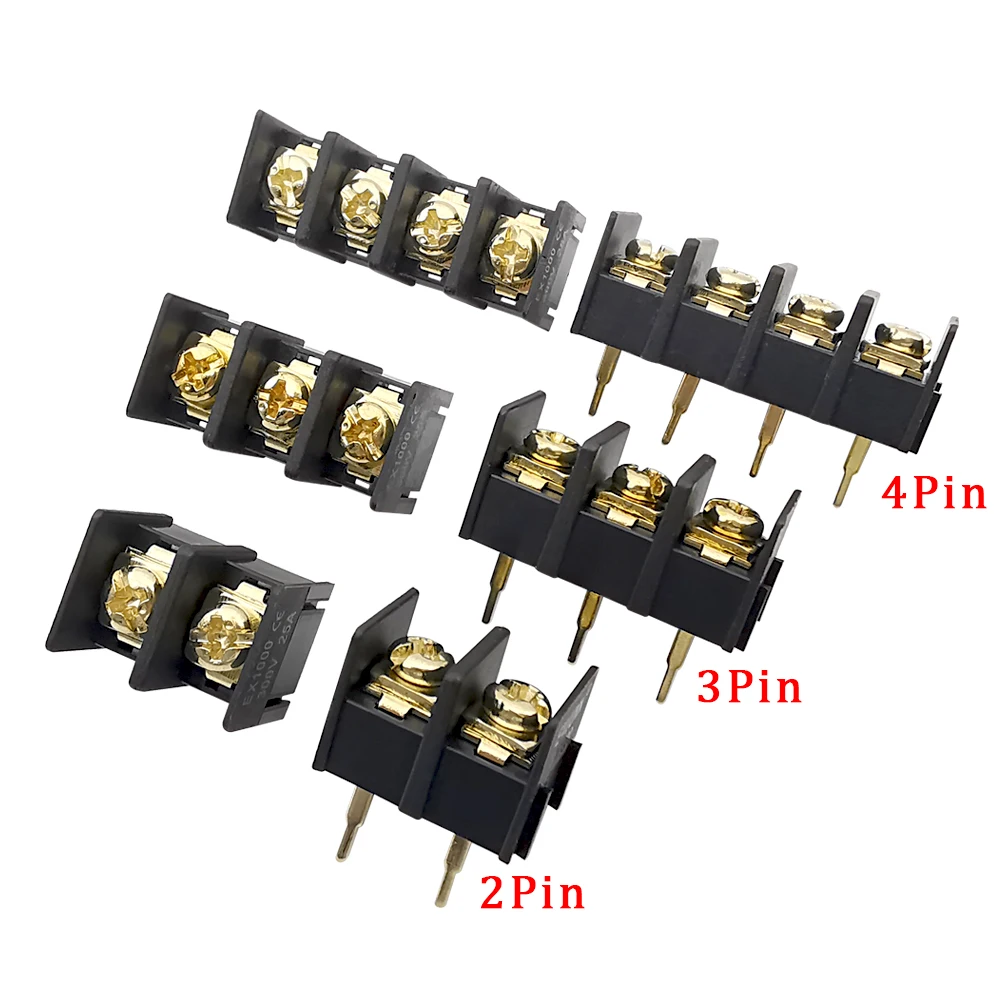 5Pcs KF1000 PCB Screw Terminals Block Connector Straight Pins 2/3/4Pin 10mm Pitch Spliceable Screw Terminal Block Wire Connector