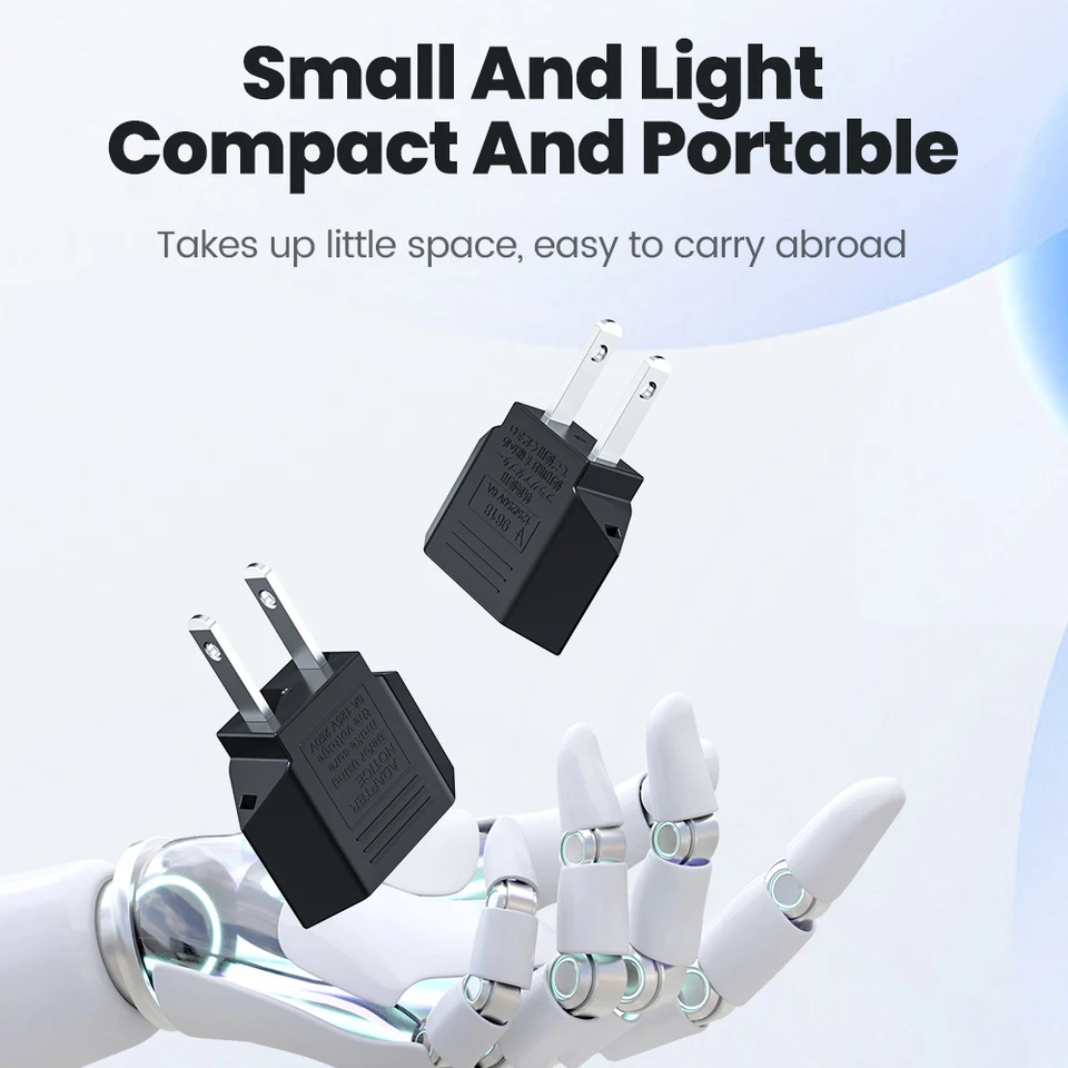 1-10PCS Adaptador de Enchufe Eléctrico EE. UU. América a UE Europeo China CN Canadá CA Convertidor de Viaje Enchufes Toma de Corriente AC 5