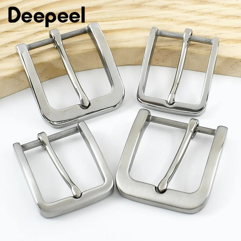 Deepeel 35/40mm Stainless Steel Belt Buckle for 33/38cm Leather Belts Men Jeans Pin Adjust Clasp Waistband Head DIY Accessories