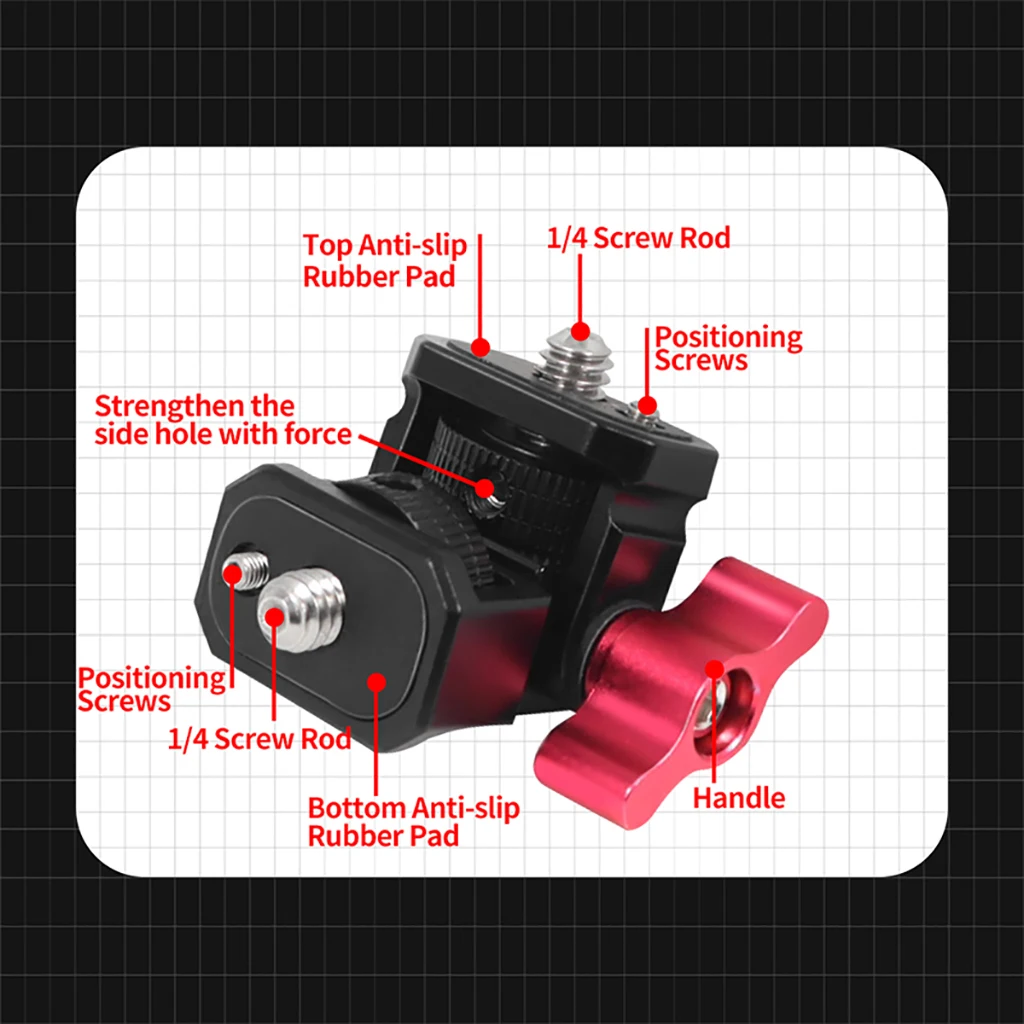 Monitor EVF Ständer Halter Kaltschuh Halterung für Kamera Feld Monitor Mikrofon Blitzschuh Einstellbare Stabilisator für GoPro DJI Action – Detail 16