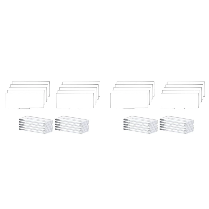 Soportes acrílicos para tarjetas de lugar, soporte de exhibición de mesa transparente, soporte de letrero, número de mesa de boda con ranura para tarjetas para boda, 20 Uds.