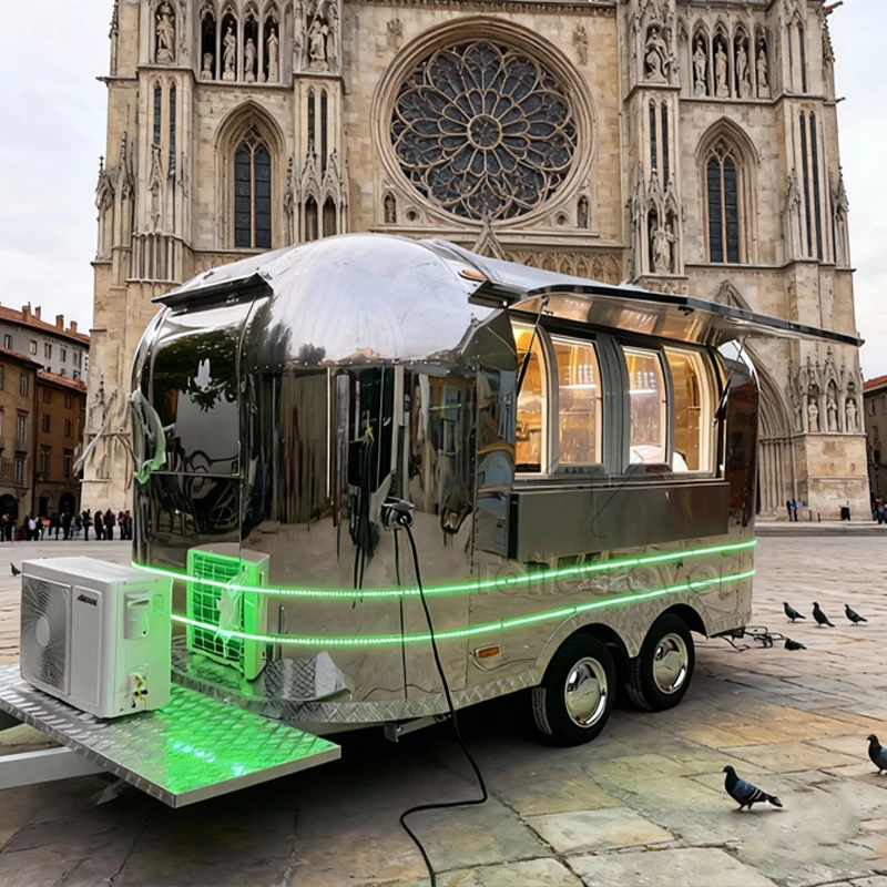 

Mobile Container Food Truck Hot Dog Pizza Doner Kebab Burger Tacos Fried Chicken Fast Food Vending Trailer for Sale