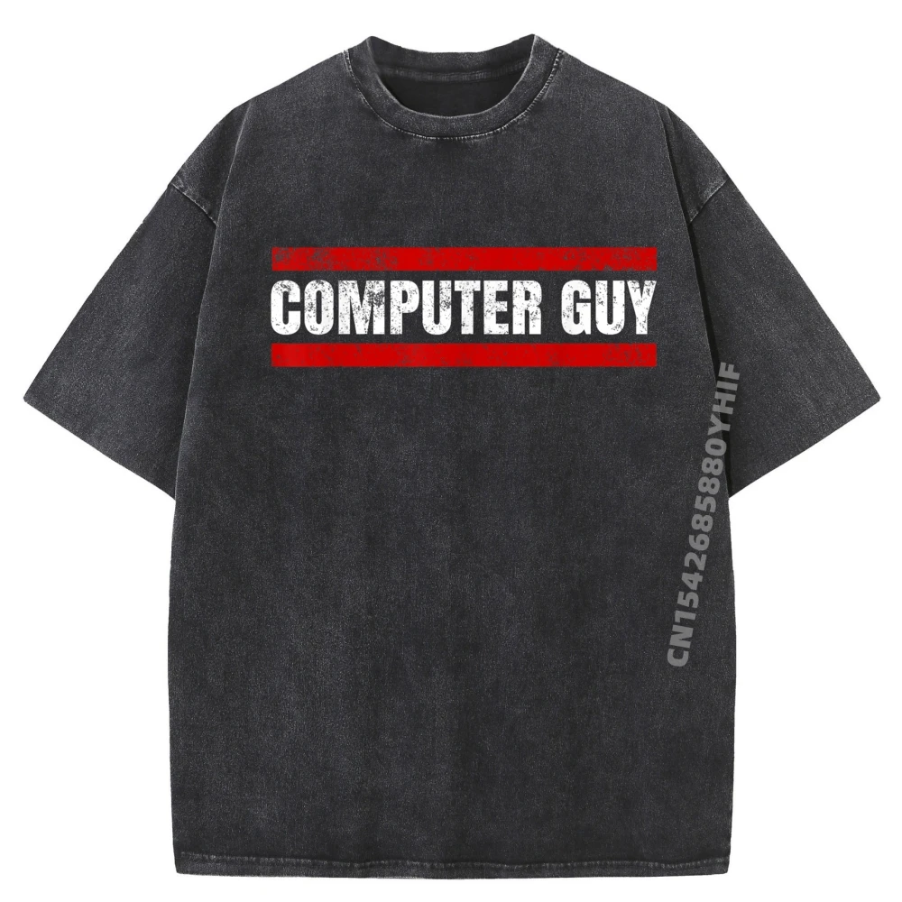 

Брендовая футболка Computer Guy, мужские рубашки, потертые топы в стиле ретро, футболки, крутые модные футболки с рисунком, мужская одежда больших размеров