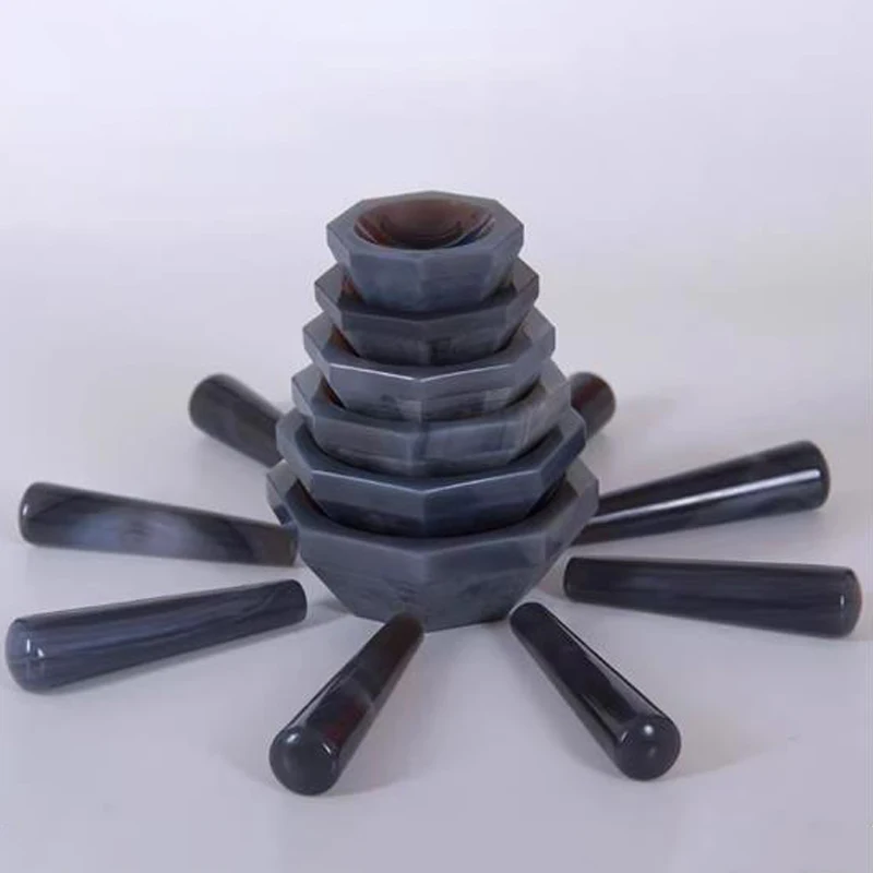 

Natural Agate Mortar and Pestle Laboratory Grinding
