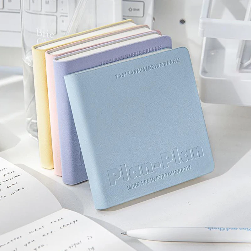 Cute Kawaii Square Waterproof Soft Book Simple Creative Student Writing Learning Manual Fashion Portable Pocket Notebook