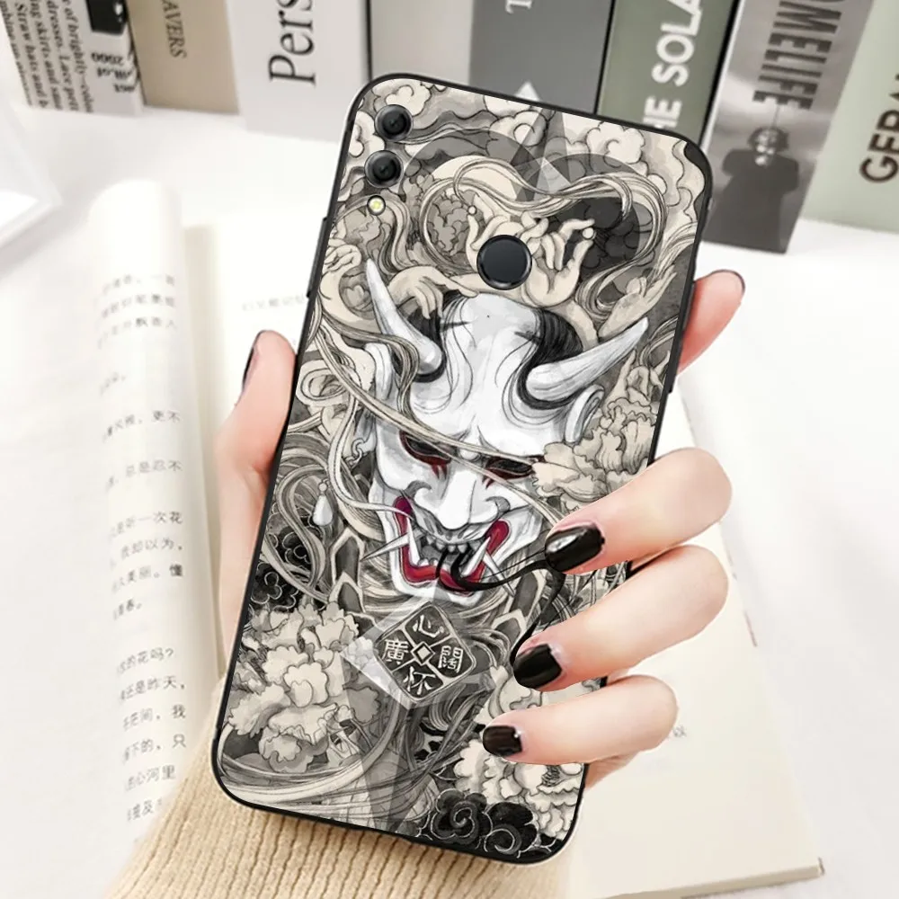 Samurai Oni Mask Phone Case For Huawei Honor 10 lite 9 20 7A 9X 30 50 60 70 pro plus