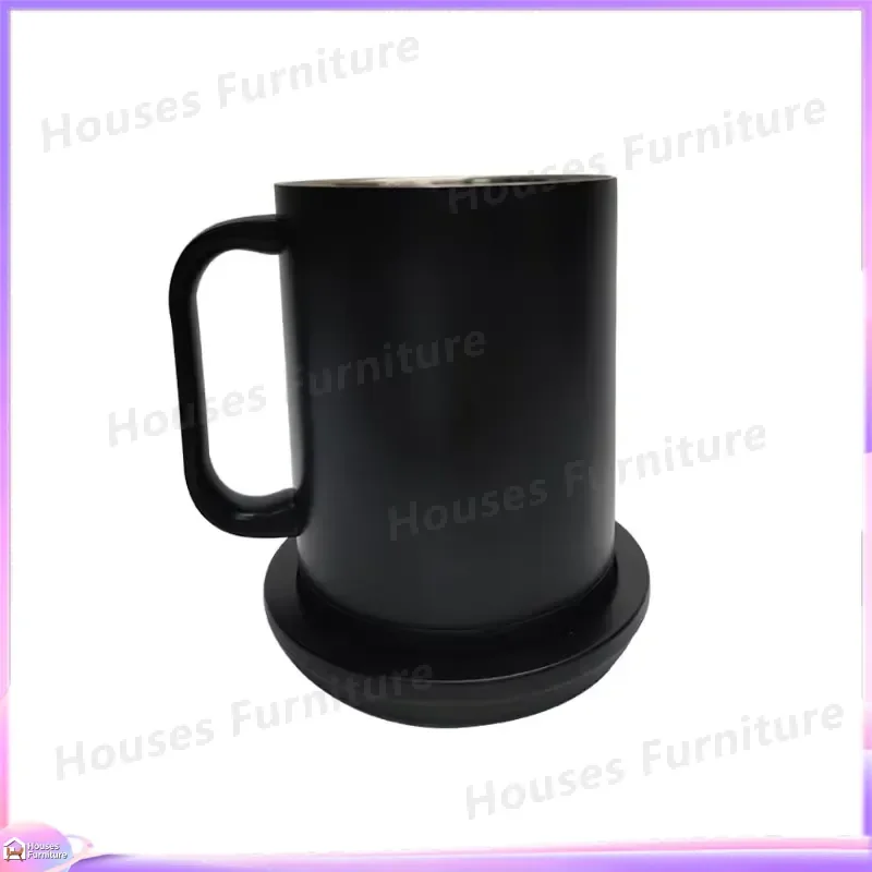 Custom Logo Smart Mug 14oz Bluetooth Temperature Control Coffee Cup Stainless Steel Thermos Heating Coaster Corporate Gift