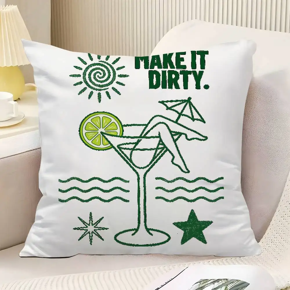 Fashion Margarita Cocktail Throw Pillow Cover Neutral Decor Cushion Cover Soft Sofa Couch Bed Home Decor Pillow Case