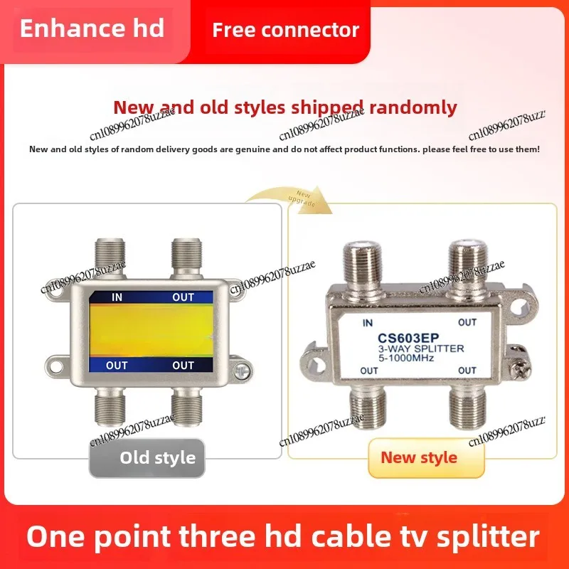 Cable TV Splitter 1 Point 2 High Definition Splitter QS6022 Upgrade, RF Splitter