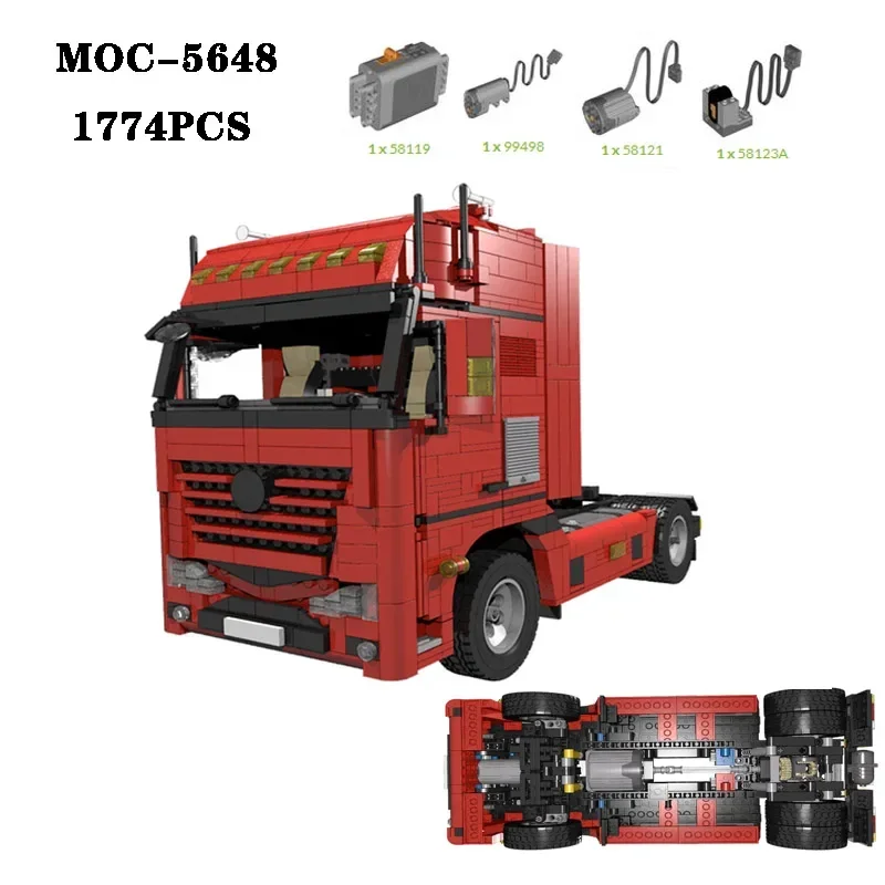 Classic Building Block MOC-5648 Heavy Truck 4 × 2 High Difficulty Splicing Parts 1774PCS Adult and Children's Toy Birthday Gift