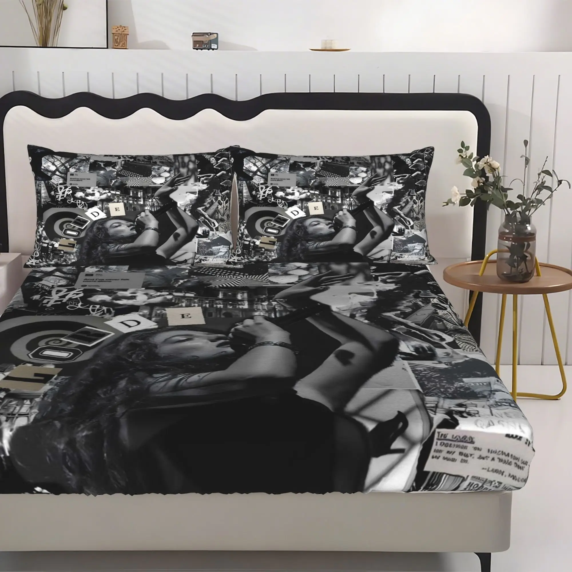 Customize The Lorde Melodrama Three-Piece Fitted Sheet Bedding Comes with Coordinating Pillowcases And Sheets, Ideal for a Daily