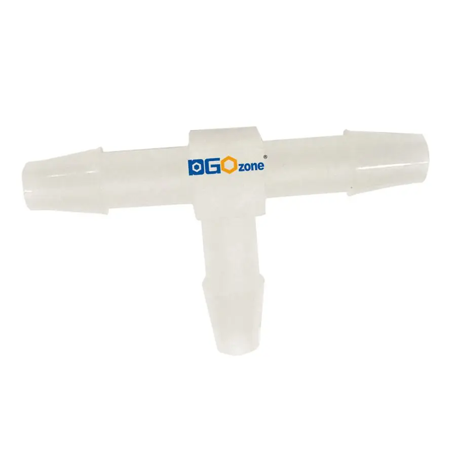 1/4 "المحملة موصل 10 قطعة تدفق سبليت حديقة المياه مع بارب PVDF البلاستيك ثلاثة منافذ توصيل خراطيم DGOzoneg PDET1604