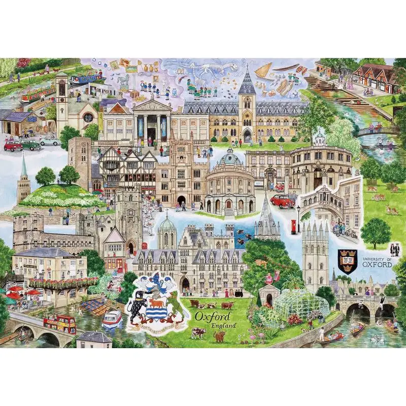 

1000 Pieces Jigsaw Puzzles Assembling picture Oxford puzzles toys for adults children games educational games Toys