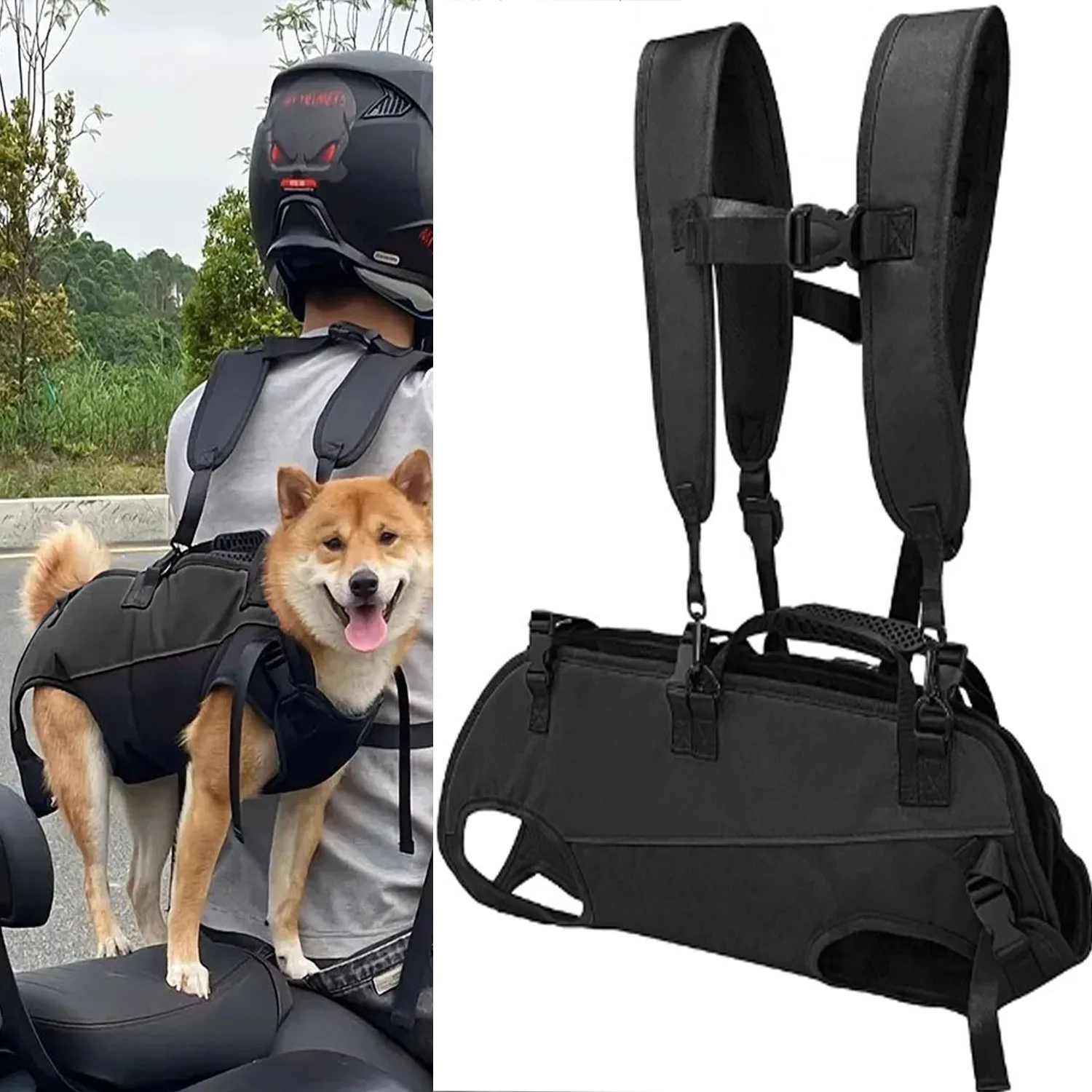 Four-legged Pet Carrier Backpack Horizontal Hold Style Dog Outdoor Travel Bag Multi-function Airborne Shoulder Sling