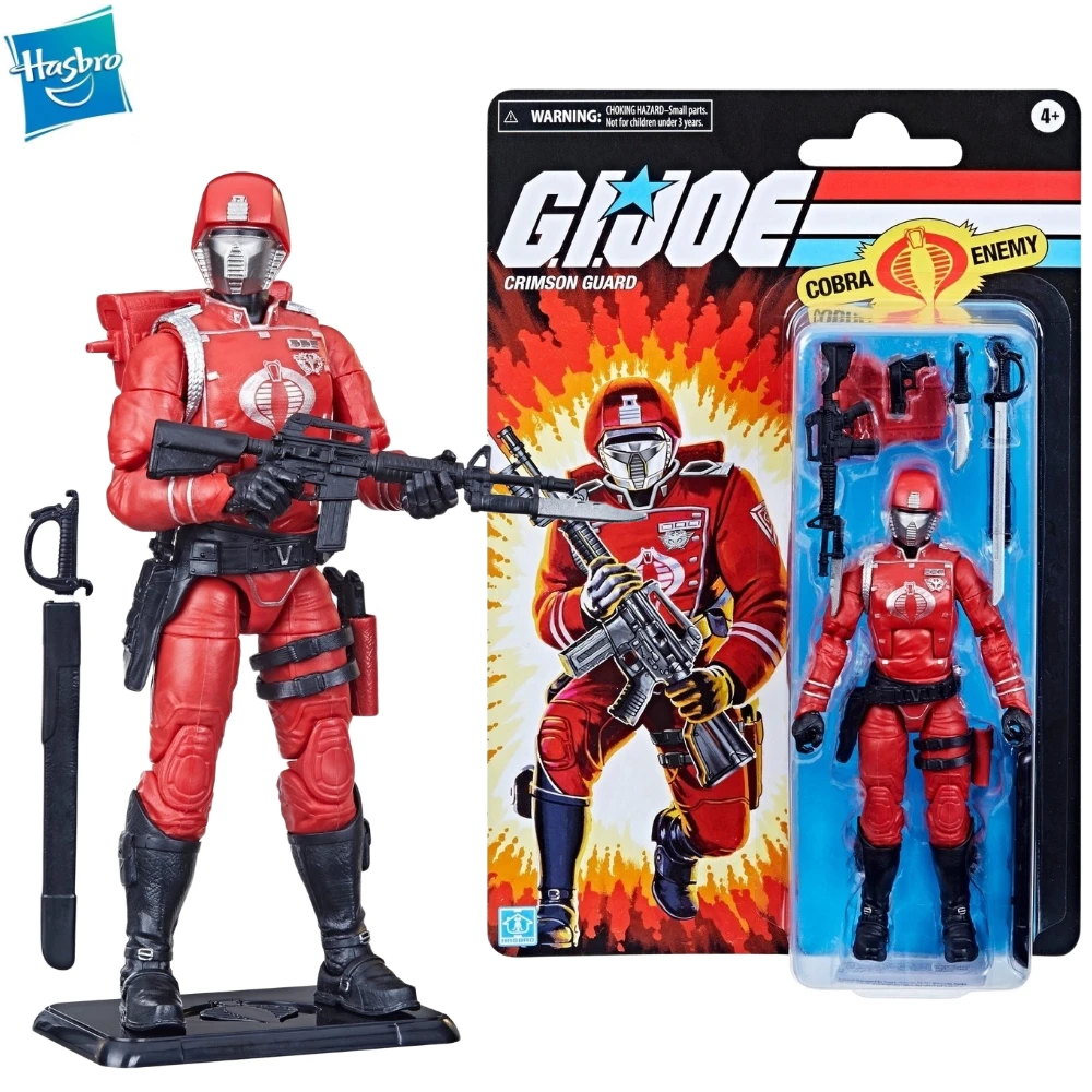 Hasbro G.I. Figura de acción de la serie clasificada de Joe GI JOE, modelo Retro de la Guardia carmesí, juguete de colección, regalo de Hobby