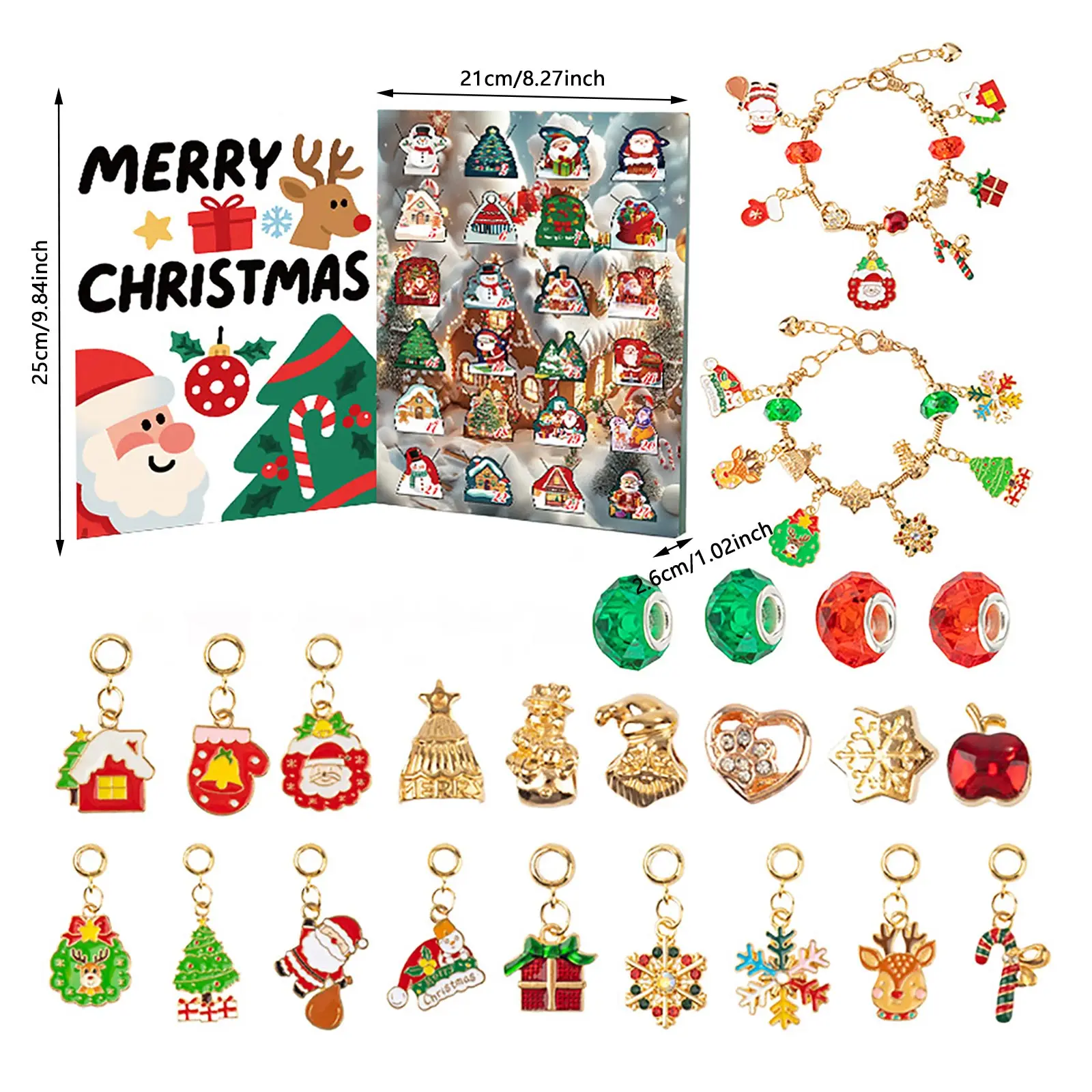 Minuterie de jeu d'une Minute, calendrier de l'avent de noël, Bracelets pour filles, compte à rebours de 24 jours, bijoux à bricoler soi-même, Console Cutlass