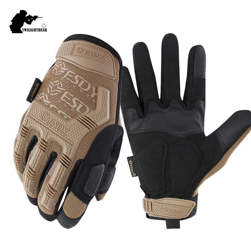 Outdoor Sport Reiten Handschuhe Airsoft Dichtung Taktische Handschuhe Schutz Abgrifffeste Volle Finger Jagd Handschuh Camping Handschuhe A2F003