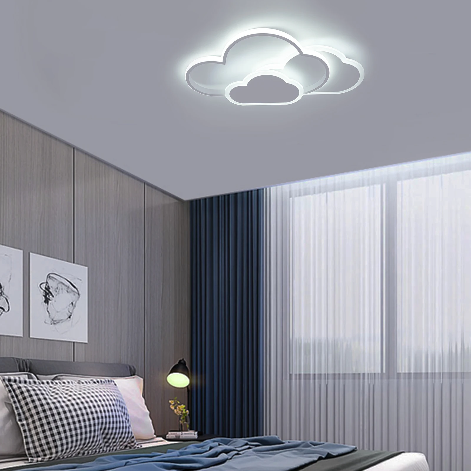 [LED Ceiling Light] Cloud Ceiling Light - Acrylic - Bedroom Use - Long-Lasting Adjustable Light