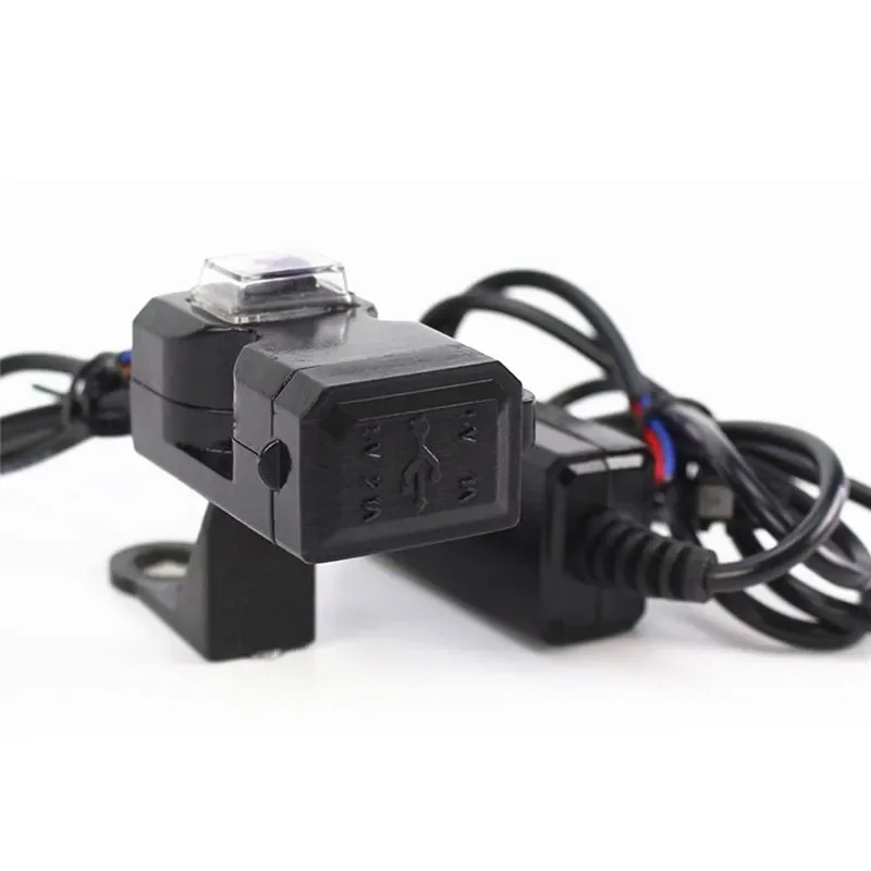 Motorcycle GPS MP4 Dual USB Port 12V Waterproof Handlebar Motorbike Charger Adapter Power Supply Socket for Phone