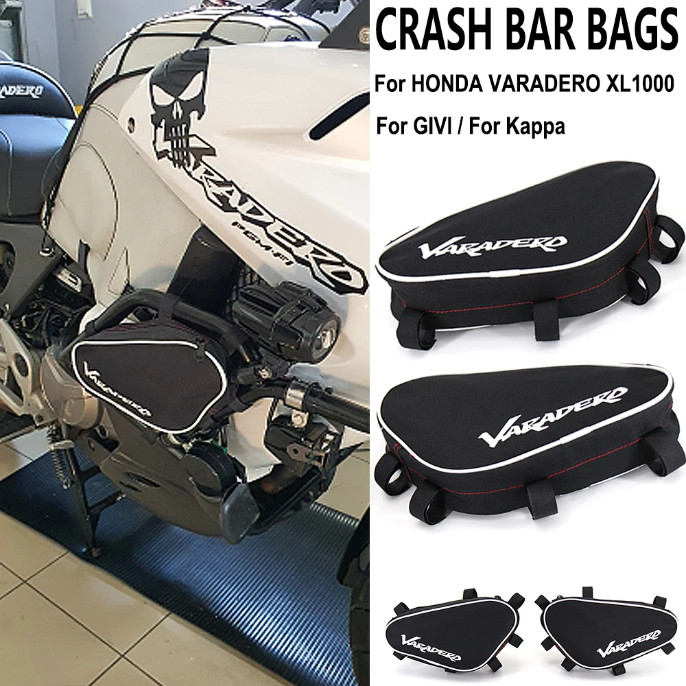 

NEW Motorcycle Tool Placement Travel Frame Crash Bar Bags For Honda XL 1000 Varadero XL1000 2007-2013 2008 2009 2010 2012