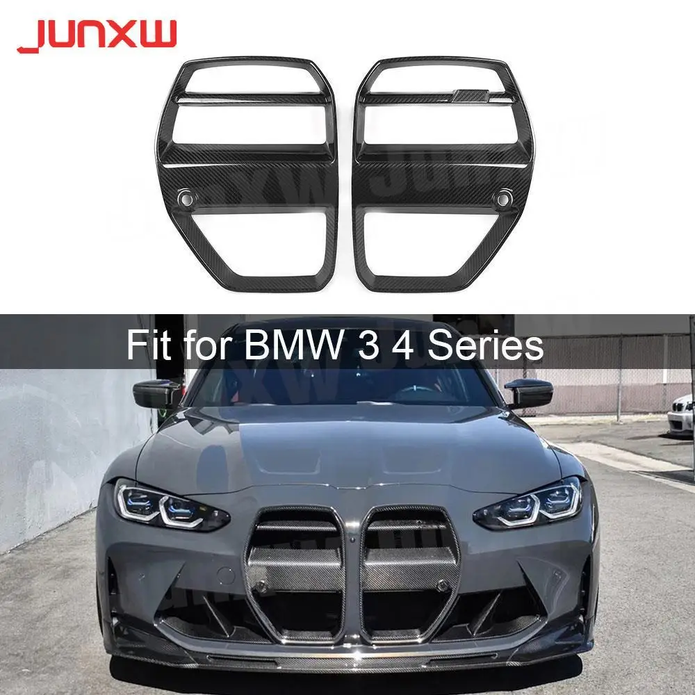 

Dry Carbon Fiber Car Front Bumper Grille for BMW 3 Series G80 M3 4 Series G82 G83 M4 2021+ FRP Racing Grills