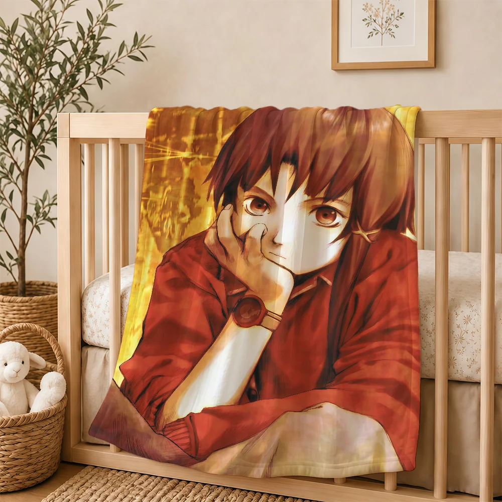 Anime Serial Experiments Lain Blanket For Soft Warm Knee For Bedroom Living Room Bed Sofa Camping Picnic Office Gift