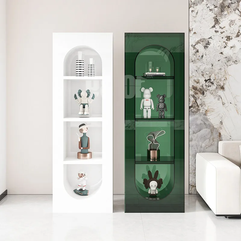

Acrylic Women's Clothing Store Window Jewelry Cabinet Figure Lego Shelf Floor to Floor Multi-layer Living Room Storage Partition