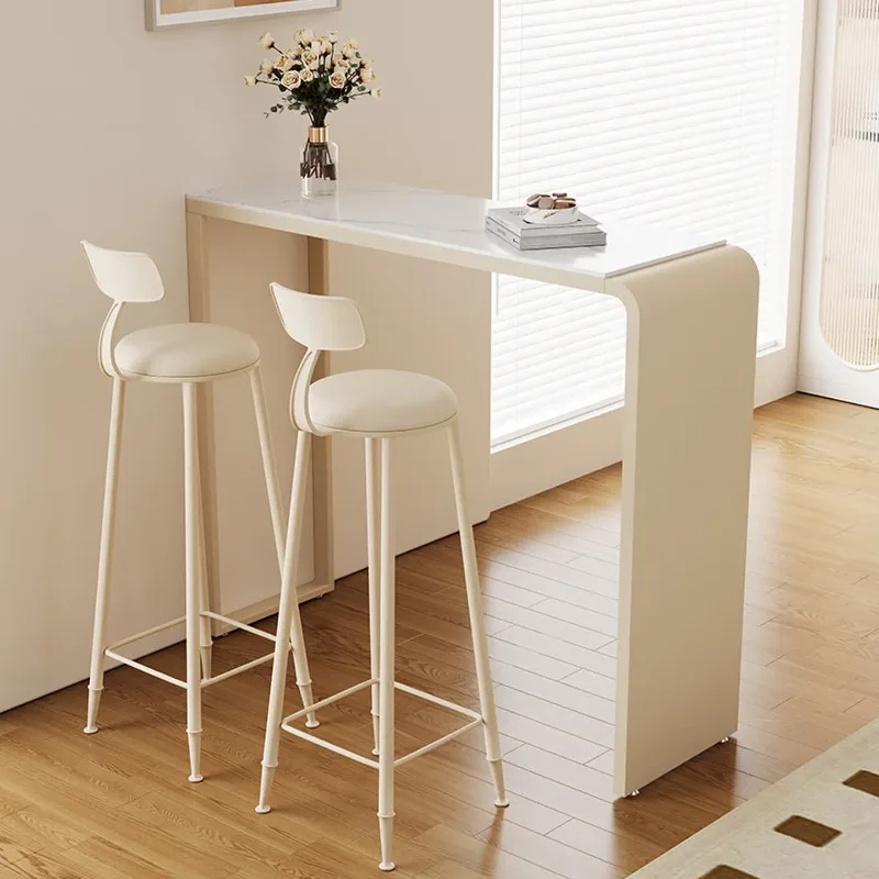 Household simple rock slab tall table, living room sofa balcony isolation mini leisure bar