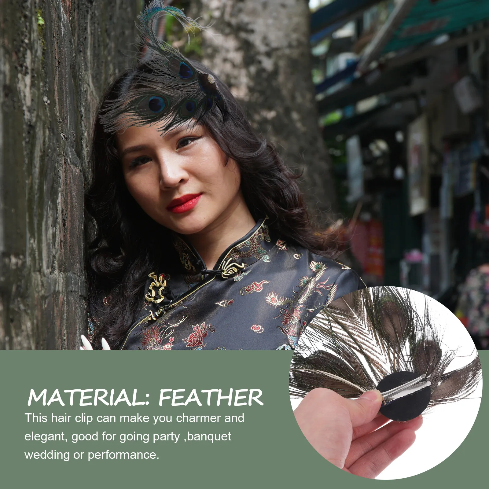 

Заколка для волос в стиле ретро, ​​винтажный стиль, женская элегантная заколка для волос для вечеринки, банкета, свадьбы, украшения для прически, подарок, зеленый цвет