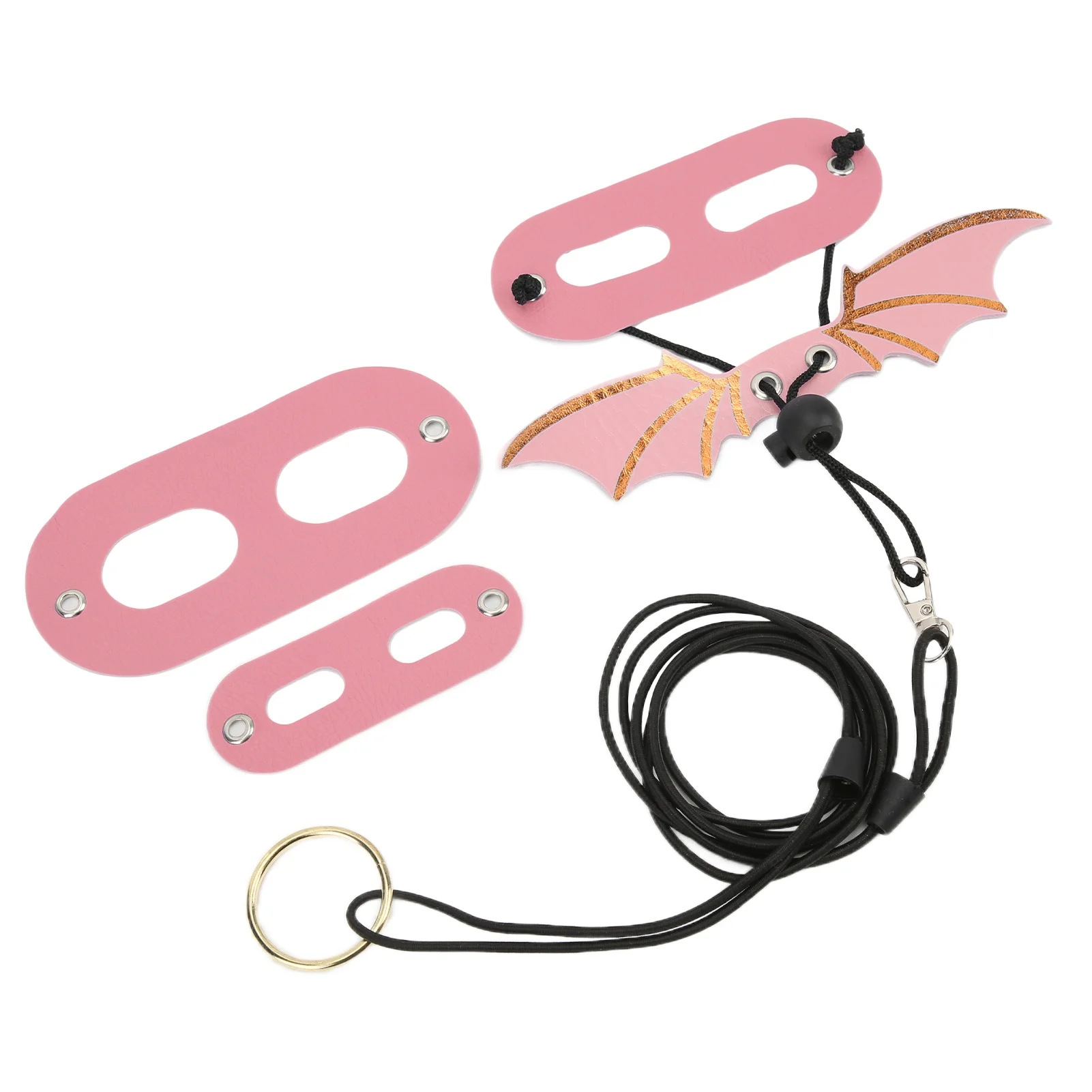 Adjustable Lizard Leash Bearded Dragon Harness Soft for Reptiles Small Pet Animals Black/Orange/Pink/Blue